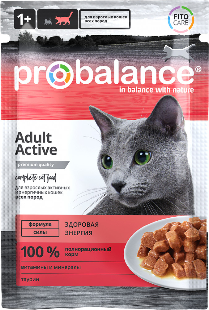 پوچ گربه اکتیو پروبالانس (وزن 85G) ADULT ACTIVE_PROBALANCE
