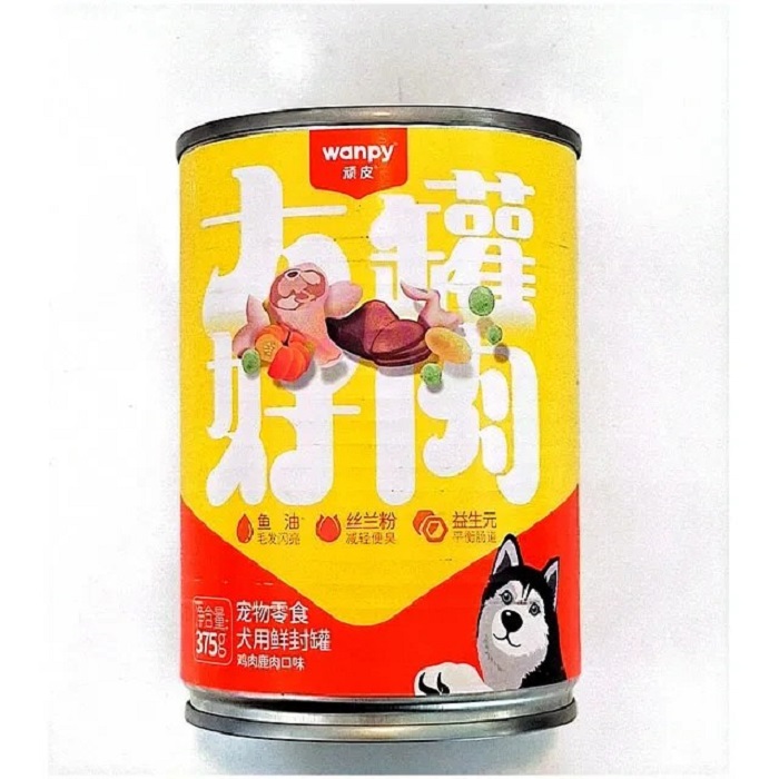 کنسرو سگ ونپی با طعم مرغ و گوزن Wanpy