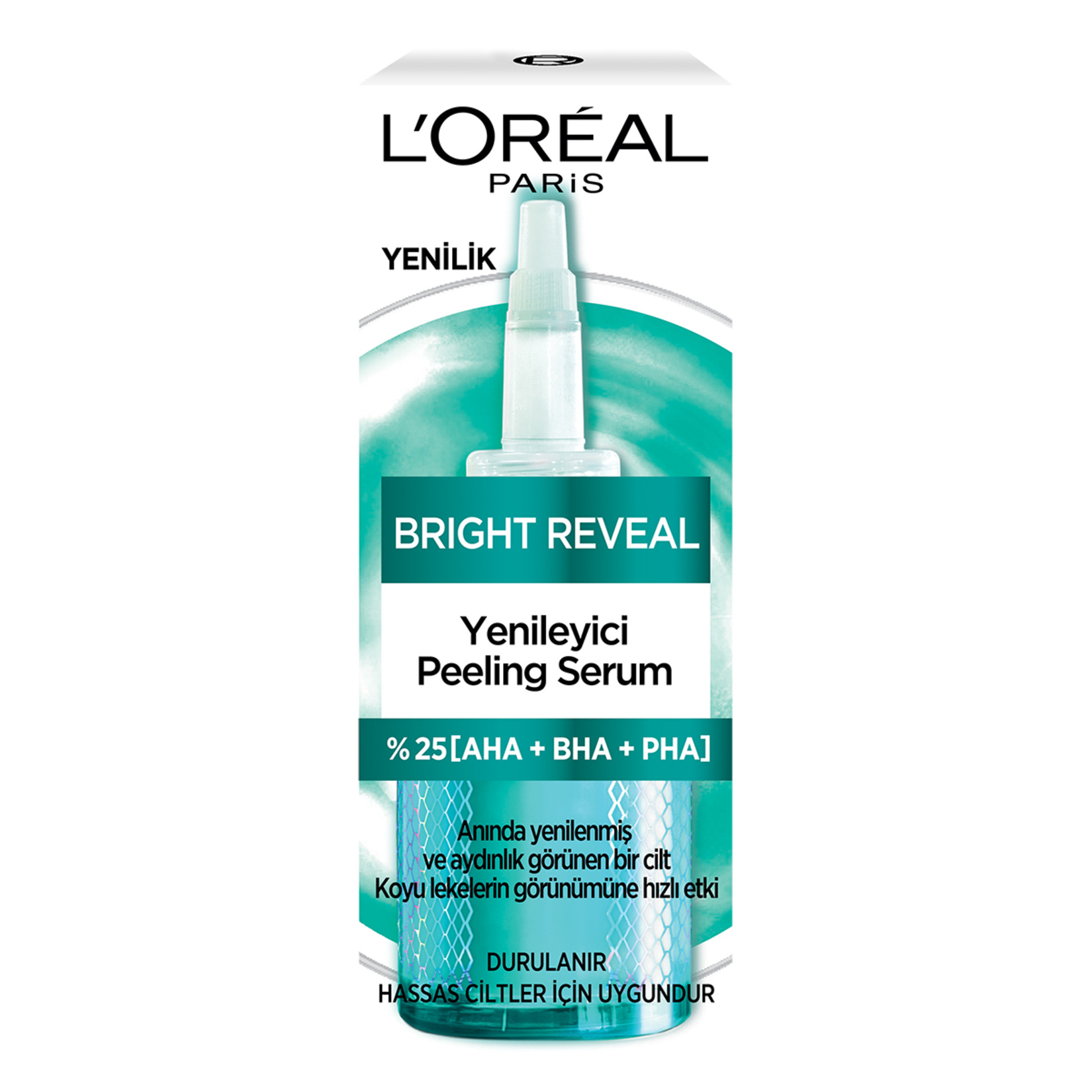 سرم پیلینگ لورآل Bright Reveal 25% AHA + BHA + PHA حجم 25 میل