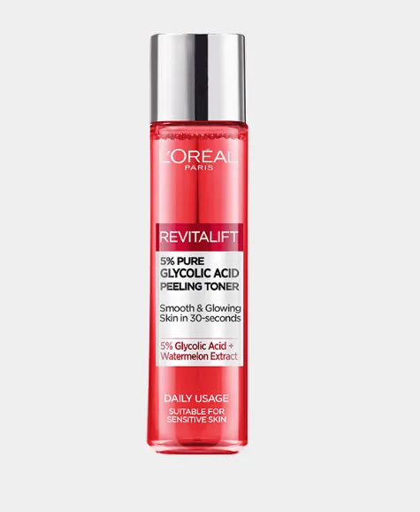 تونر روشن کننده و ضدلک روتالیفت لورال Revitalift Glycolic Acid Peeling Toner LOREAL PARIS