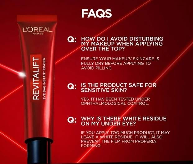 سرم رفع پف دور چشم لورآل Revitalift Laser Eye Bag Instant Eraser — تصویر ۳