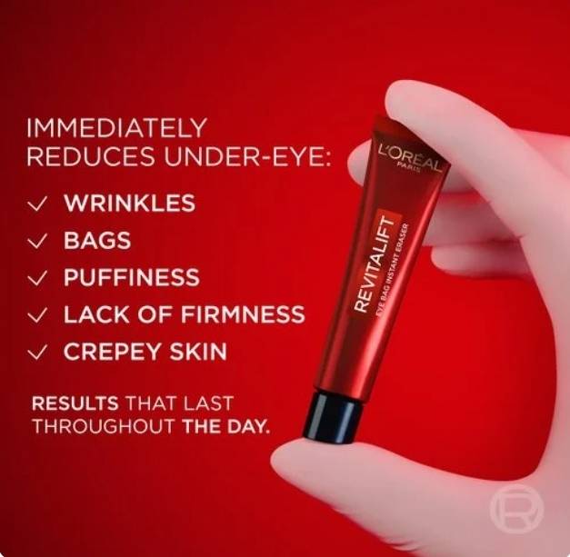 سرم رفع پف دور چشم لورآل Revitalift Laser Eye Bag Instant Eraser — تصویر ۸