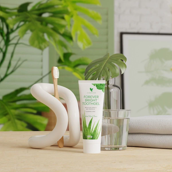 خمیردندان فوراور + آلوئه ورا، عسل و بدون فلوراید Forever Bright Toothgel — تصویر ۵
