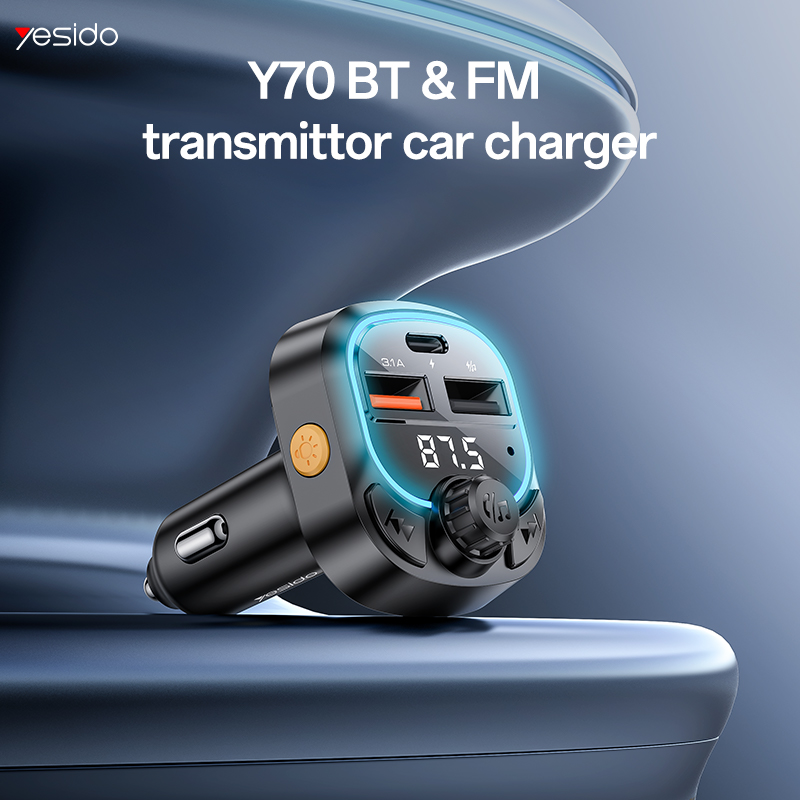 شارژر فندکی اف ام یسیدو YESIDO Y70 15W — تصویر ۳