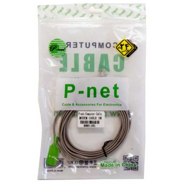 کابل تلفن تخت 2 متر P-net — تصویر ۳