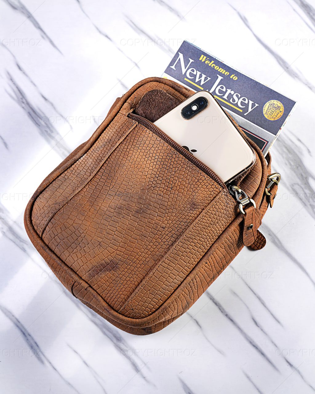کیف دوشی چرم طبیعی مدل 938 — تصویر ۶