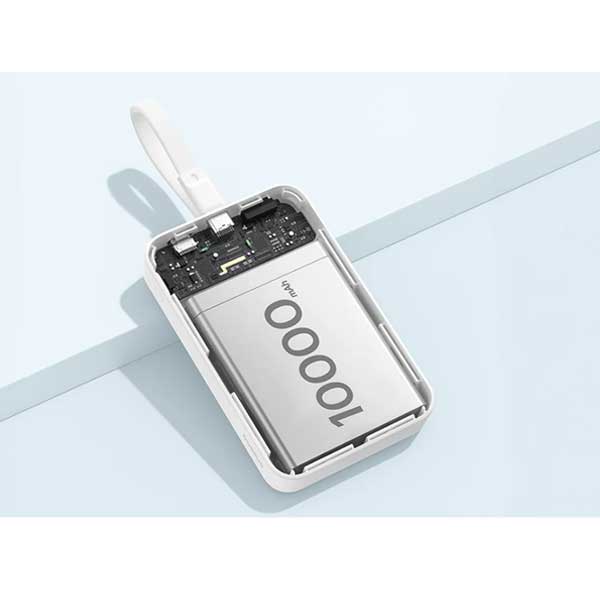پاوربانک وایرلس مگنتی 10000 با کابل لایتنینگ بیسوس Baseus Magnetic mini 20W Power Bank PPCXM10I — تصویر ۶