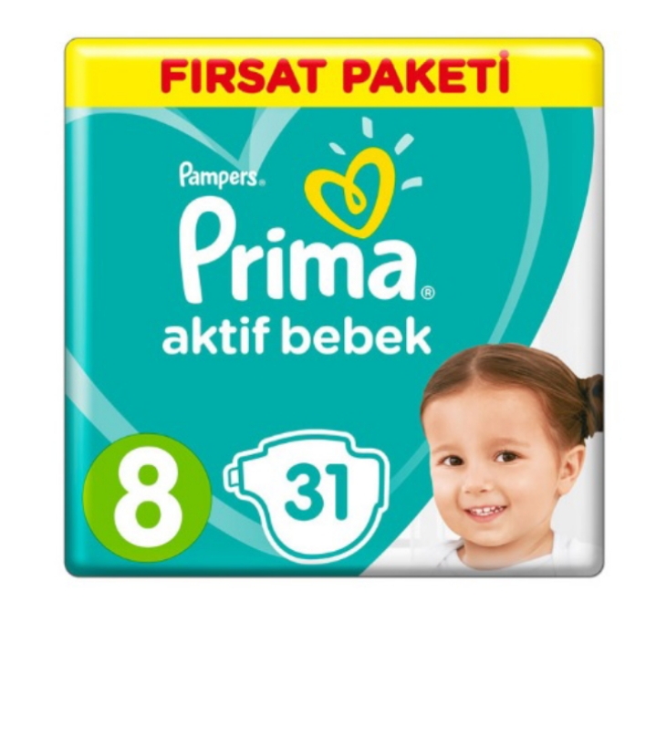 پوشک پریما سایز 8 بسته 31 عددی