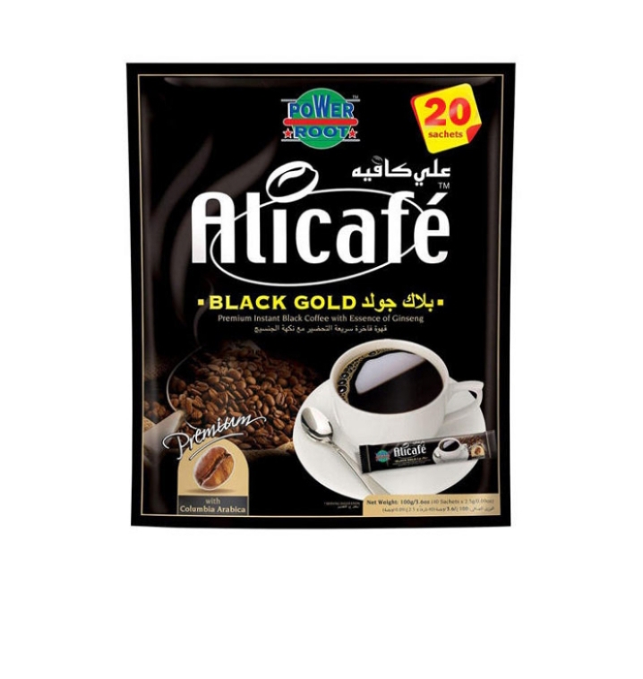 قهوه فوری علی کافه black gold بسته 20عددی