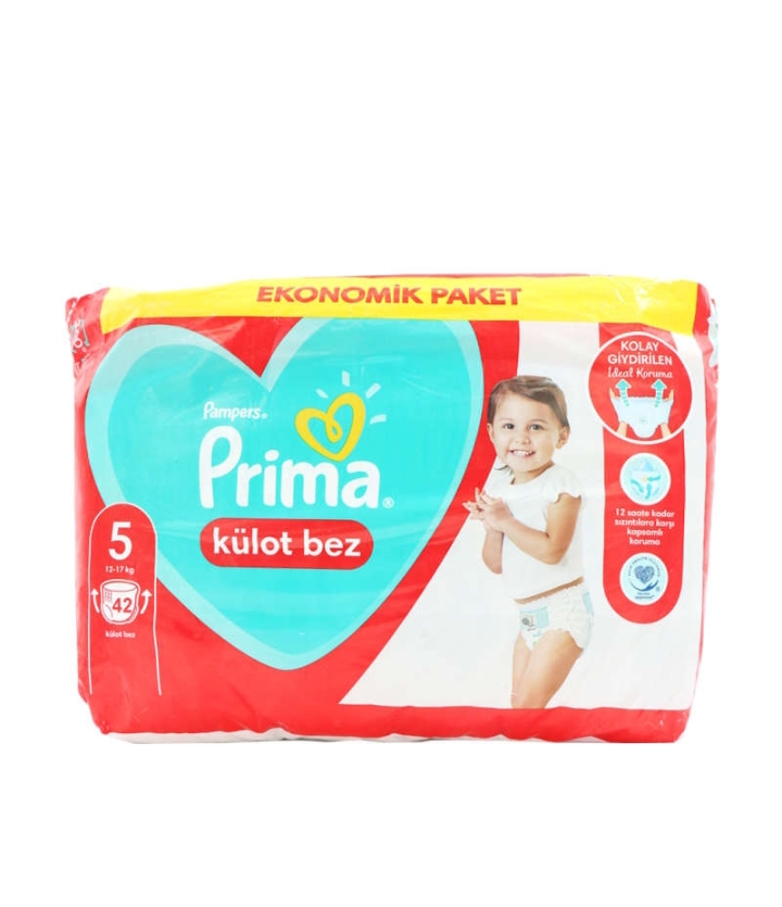 پوشک کودک پریما مدل شورتی سایز 5 بسته 42عددی