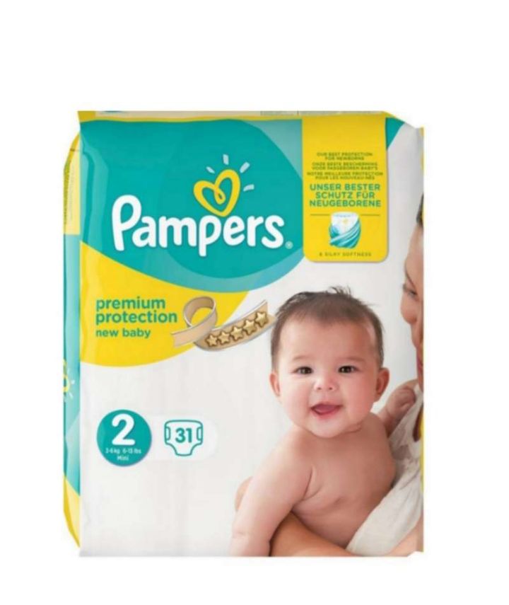 پوشک کودک پمپرز مدل premium protection سایز 2 بسته 31 عددی