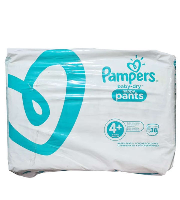 پوشک پمپرز مدل pants سایز 4+ بسته 38 عددی