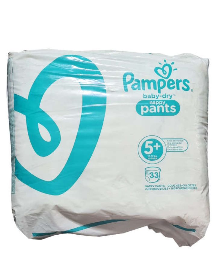 پوشک پمپرز مدل pants سایز 5+ بسته 33عددی
