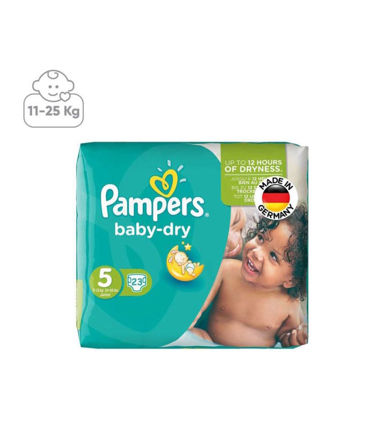 پوشک پمپرز مدل Baby Dry سایز 5 بسته 23 عددی