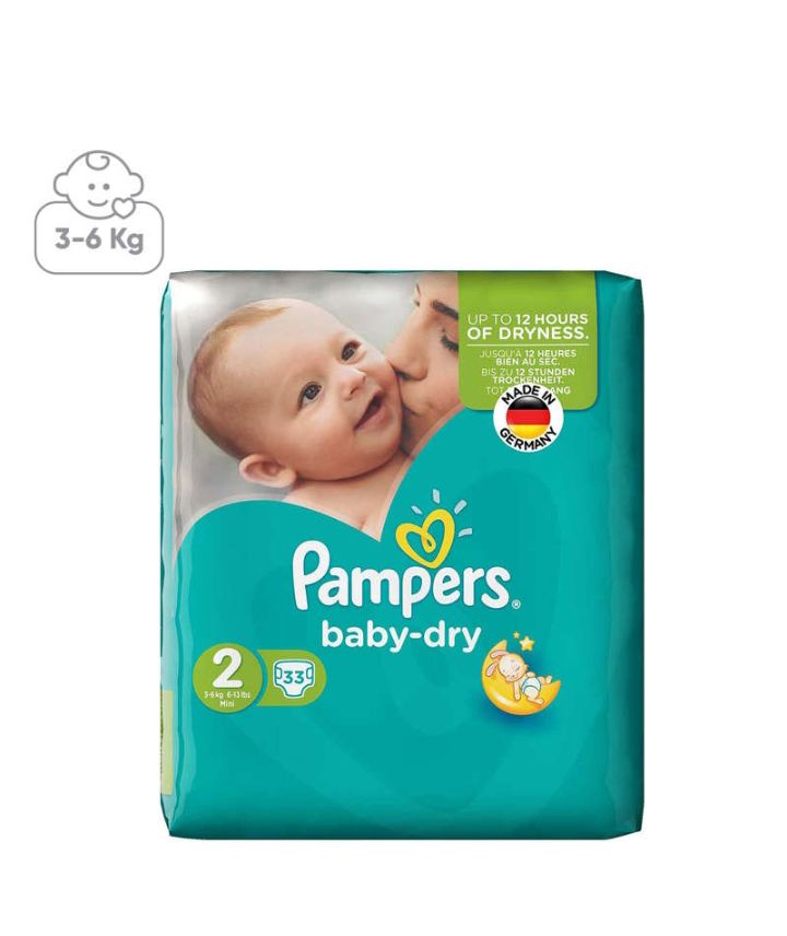 پوشک پمپرز مدل Baby Dry سایز 2 بسته 33 عددی