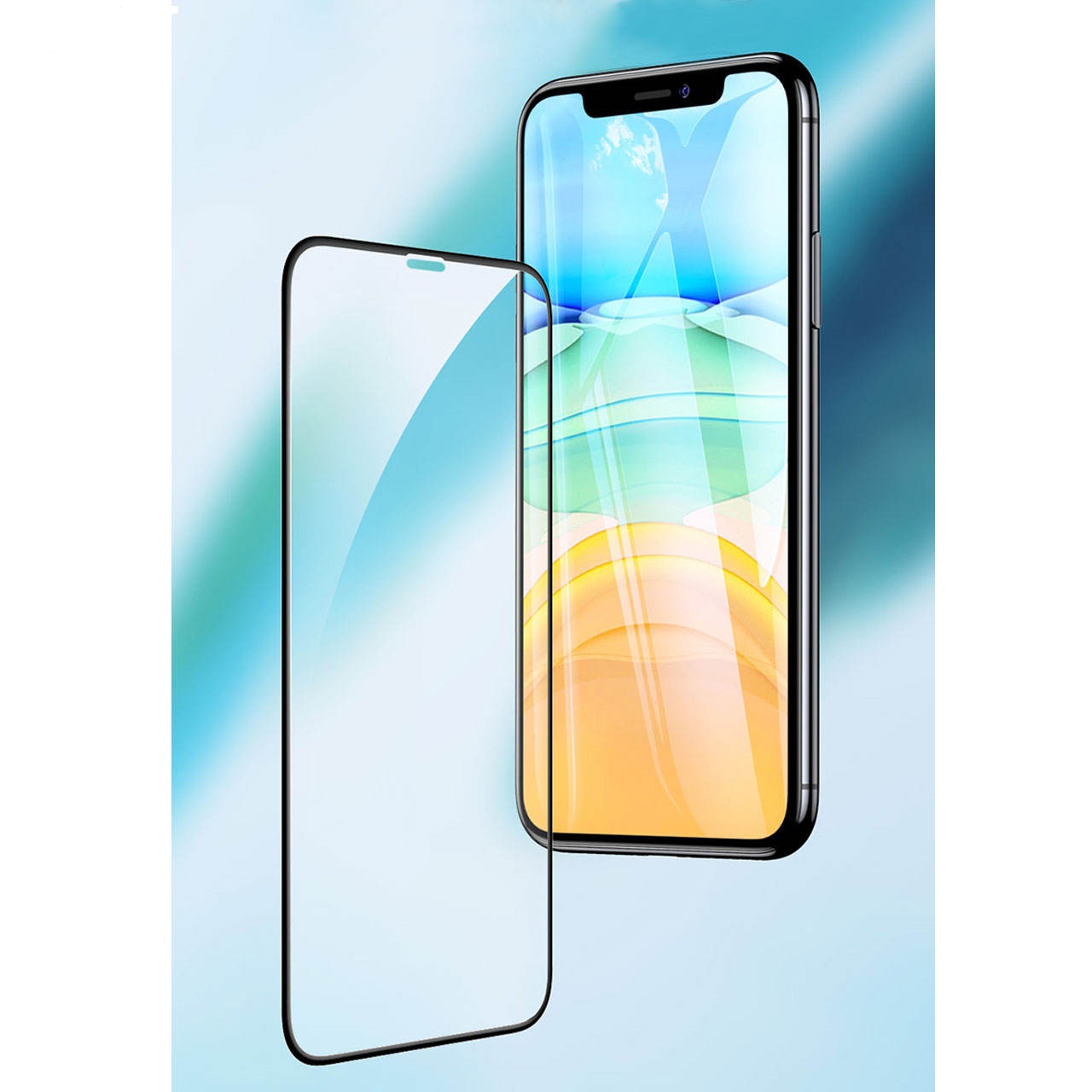 محافظ صفحه شیشه ای تمام صفحه آیفون Apple iPhone 12 Mini 9D Glass — تصویر ۴