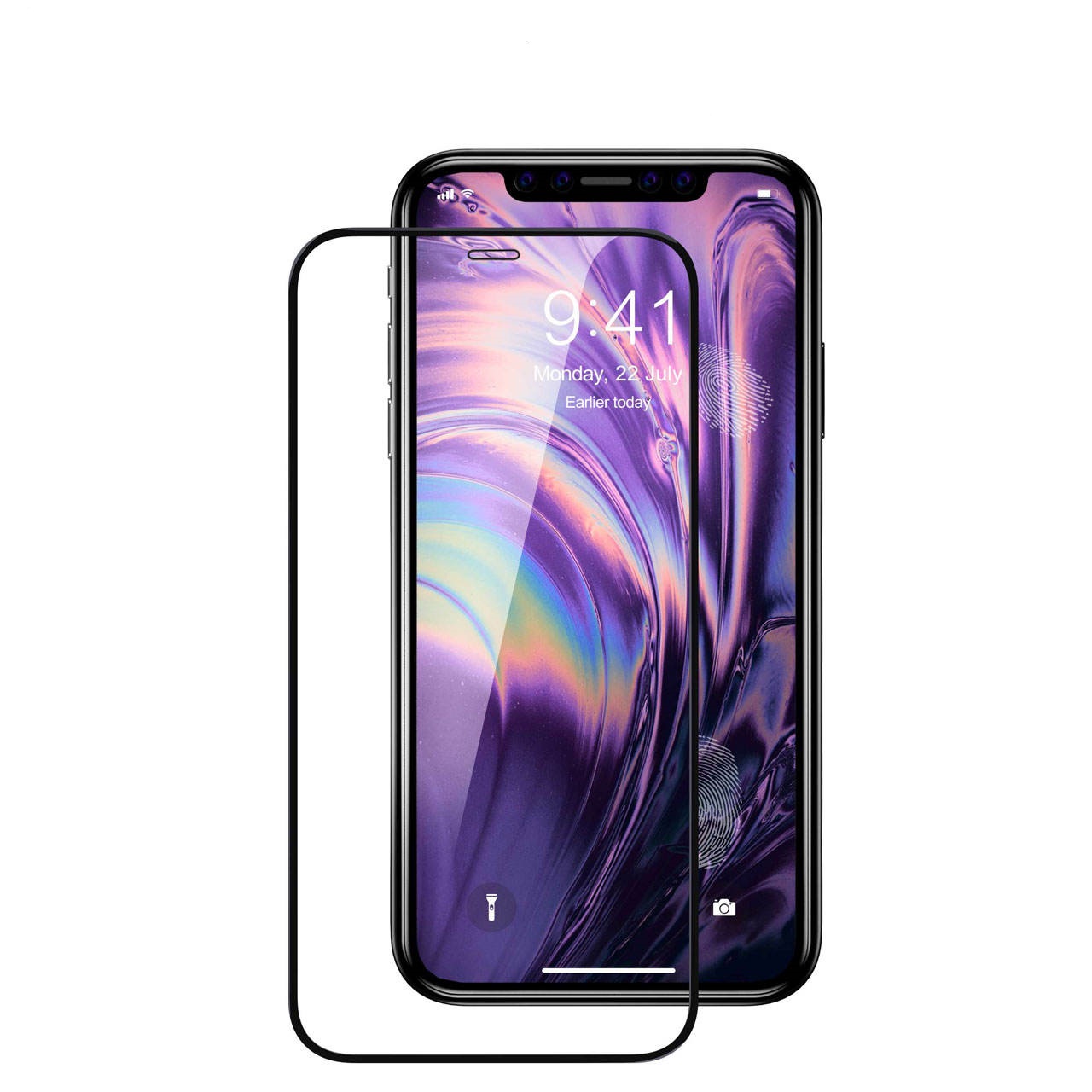 محافظ صفحه شیشه ای تمام صفحه آیفون Apple iPhone 12 Mini 9D Glass — تصویر ۳