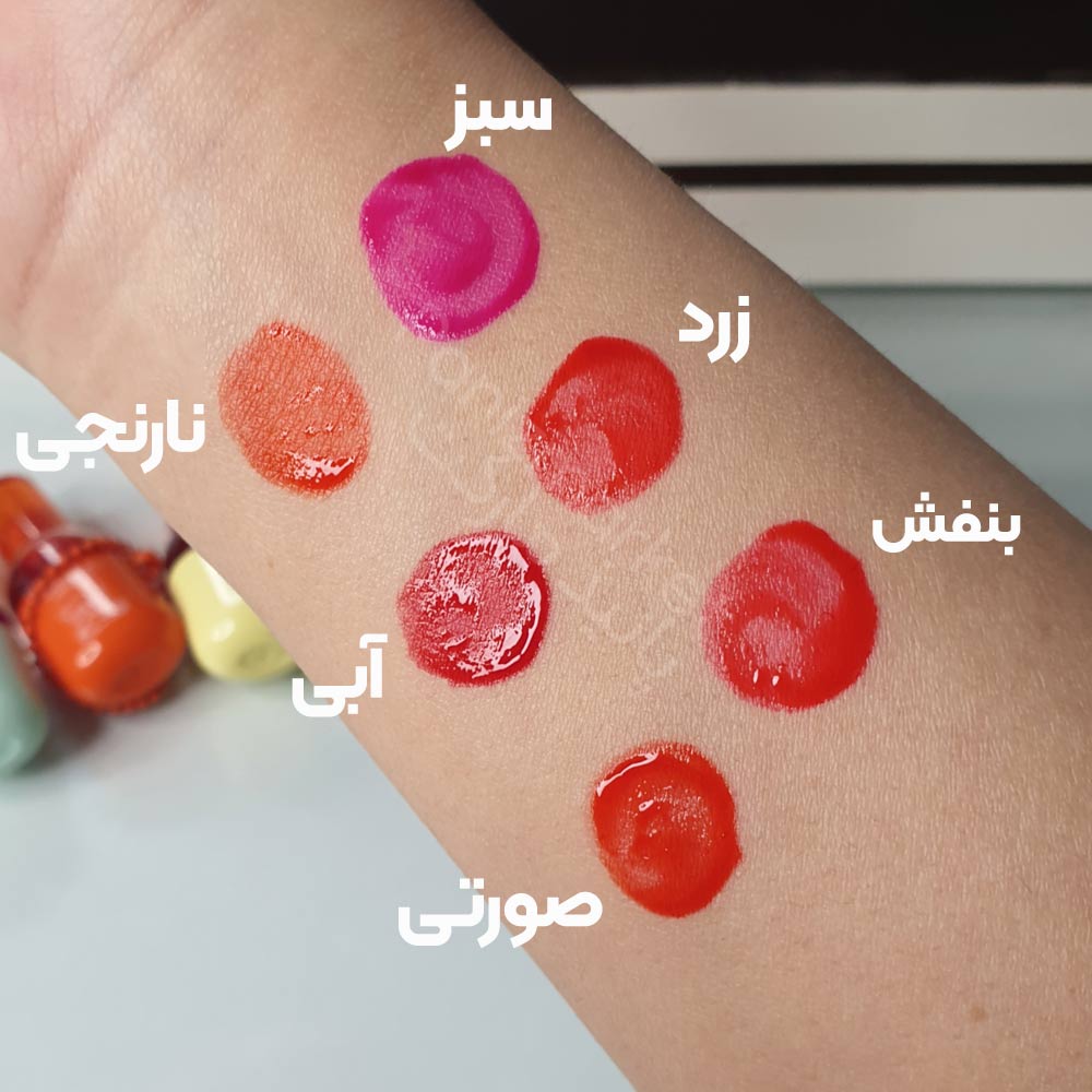 تینت لب میوه ای طرح بطری زنجیره دار کیس بیوتی — تصویر ۳