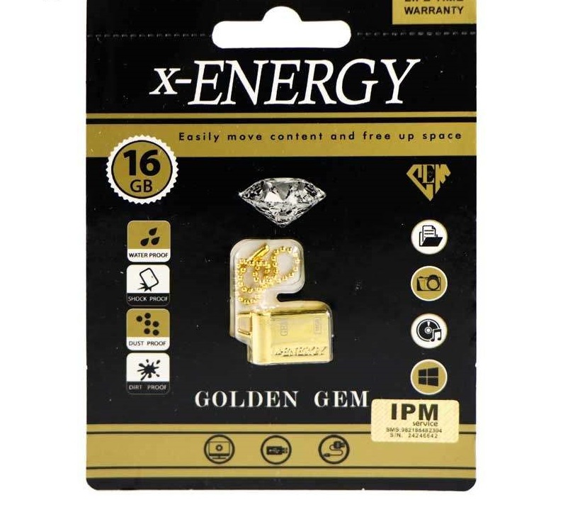 فلش مموری ایکس-انرژی مدل GOLDEN GEM ظرفیت ۱۶ گیگابایت — تصویر ۴
