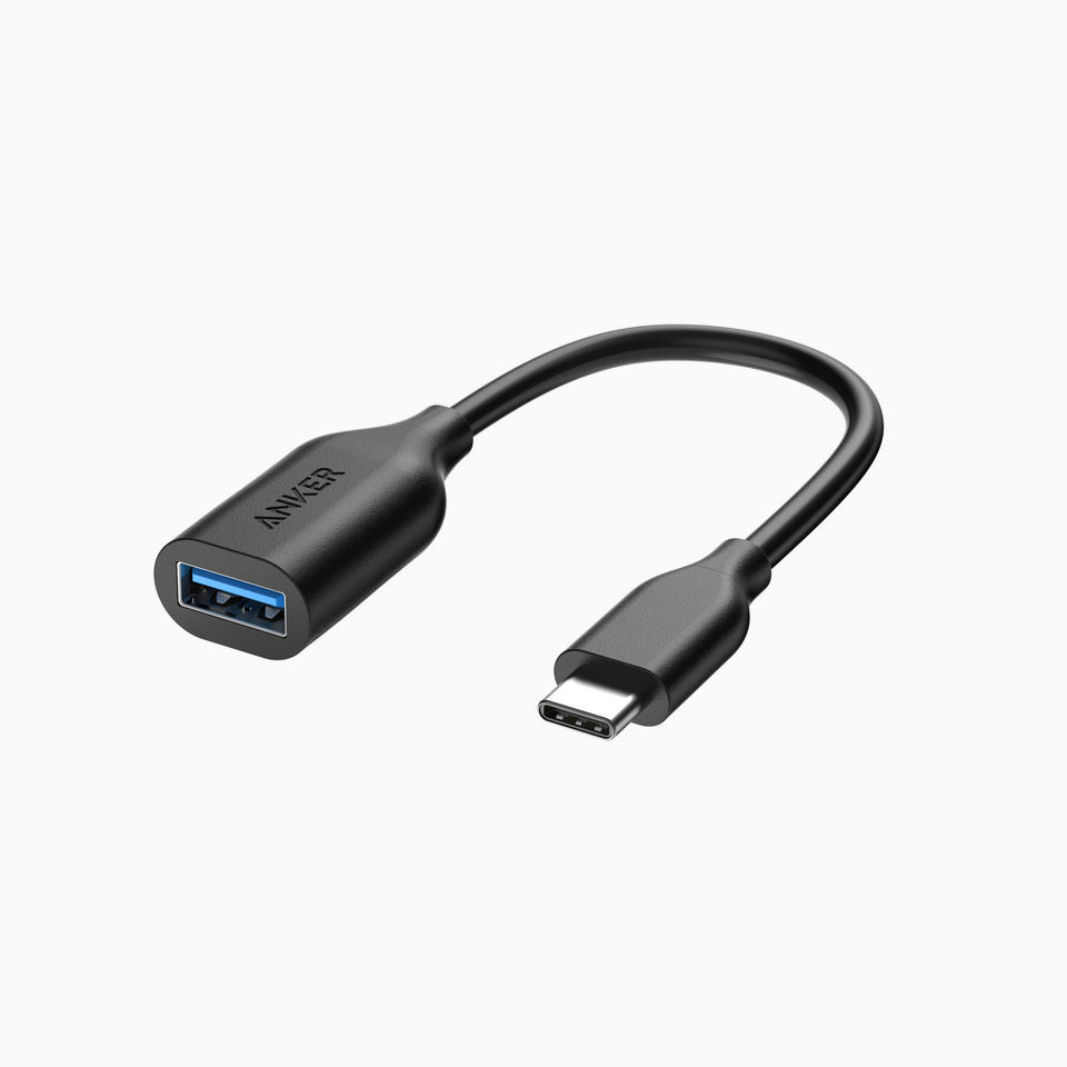 کابل تبدیل USB 3.1 به USB-C انکر مدل A8165 PowerLine به طول ۰/۰۸ متر