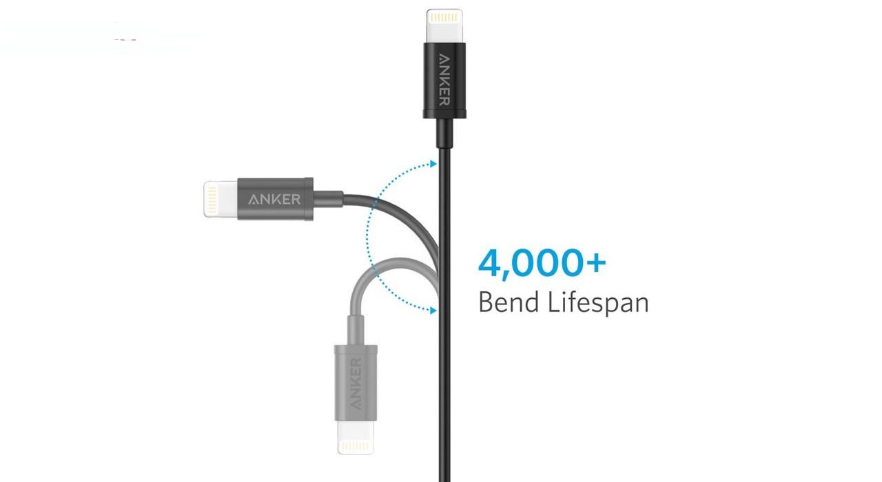 کابل تبدیل USB به لایتنینگ انکر مدل A7101 طول ۰٫۹ متر — تصویر ۵
