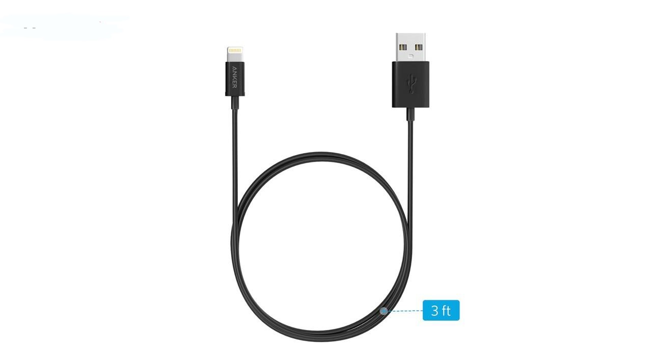 کابل تبدیل USB به لایتنینگ انکر مدل A7101 طول ۰٫۹ متر — تصویر ۴