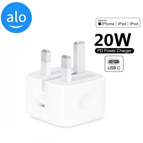 شارژ دیواری 3 پین 20 وات اپل مدل اپل استور اصلی Apple store Original -b/a
