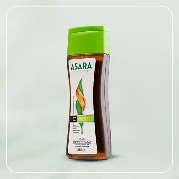 شامپو گیاهی ضد ریزش مو آسارا (مخصوص موی خشک)