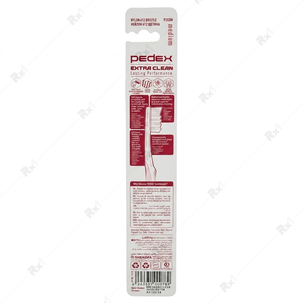 مسواک متوسط پدکس مدل Extra Clean — تصویر ۳