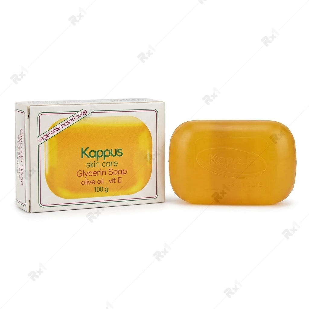 صابون گلیسیرین شفاف Kappus حاوی روغن زیتون و ویتامین E وزن 100 گرم — تصویر ۲