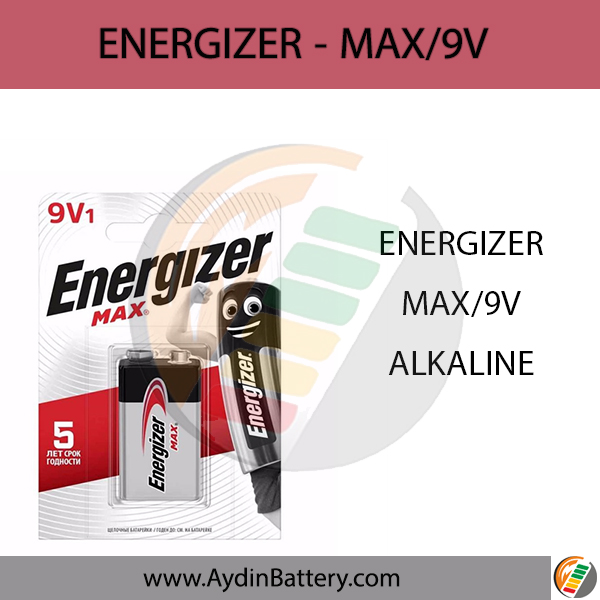 باتری آلکالاین کتابی ENERGIZER-9V MAX — تصویر ۲