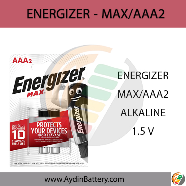 باتری نیم قلمی آلکالاین ENERGIZER-AAA2 MAX — تصویر ۲