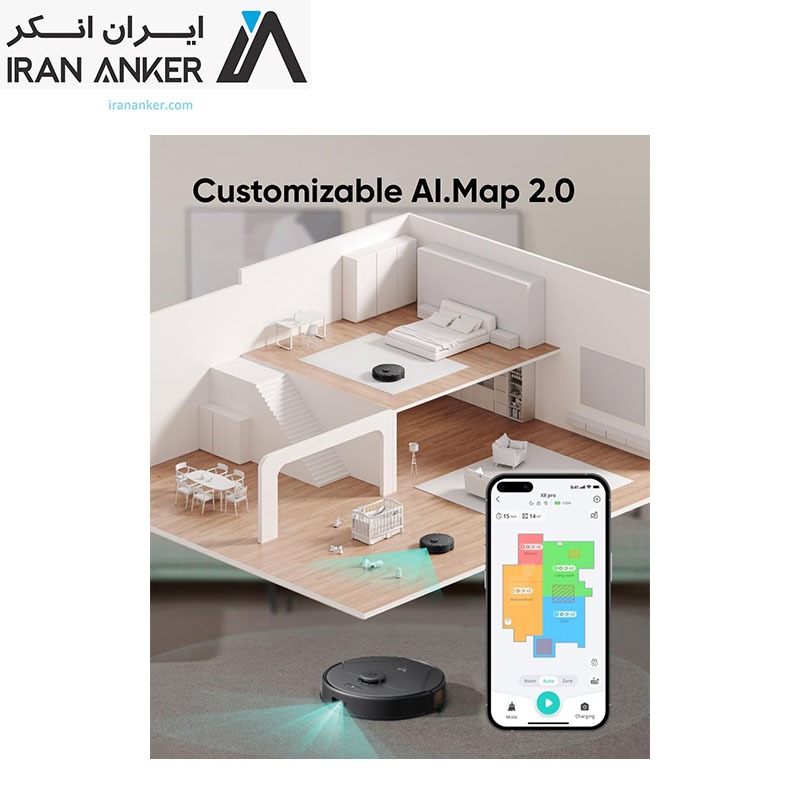 جاروبرقی هوشمند انکر Anker Eufy Clean X8 Pro مدل T2266 — تصویر ۳