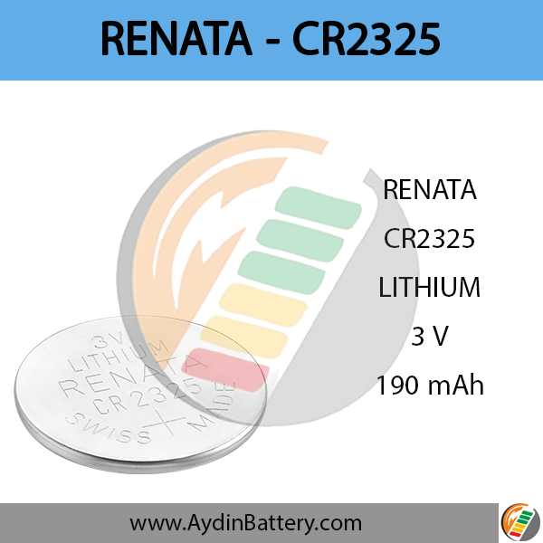 باتری لیتیومی سکه ای رناتا RENATA – CR2325 — تصویر ۲