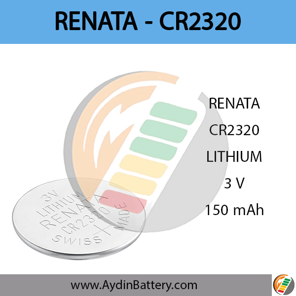 باتری لیتیومی سکه ای رناتا RENATA – CR2320 — تصویر ۲