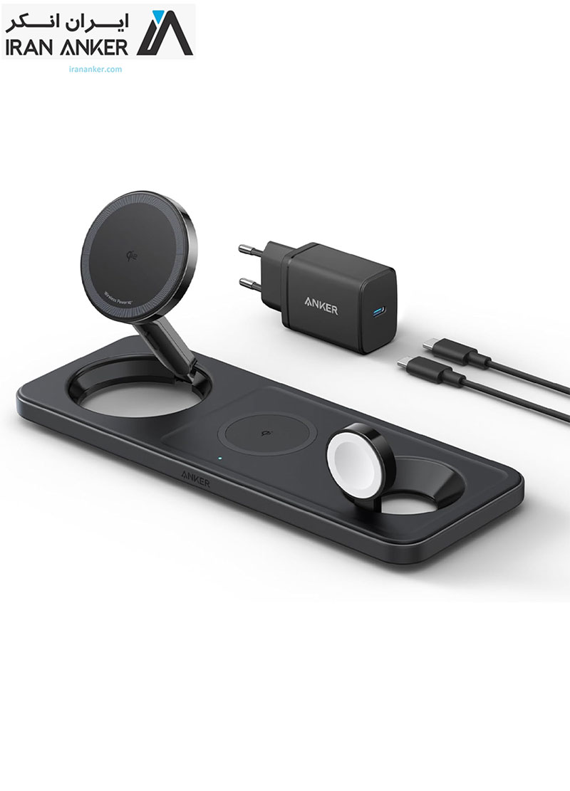 شارژر بی سیم انکر Anker MagGo Wireless Charging Station 15W مدل B25M1