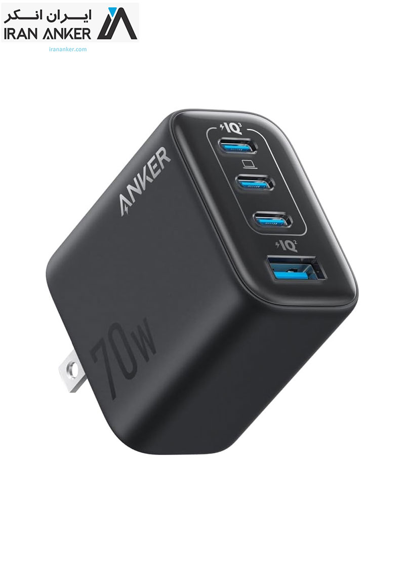 شارژر انکر ANKER Zolo Charger 4-Port 70W PD مدل A121C