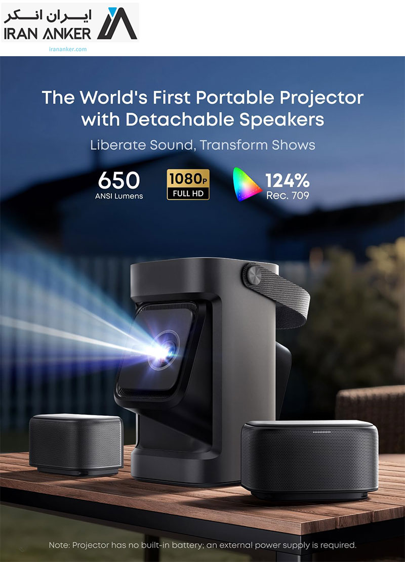 ویدئو پروژکتور پورتابل انکر نبولا Anker Soundcore Nebula P1 Portable GTV Projector with Detachable Speakers مدل D2431 — تصویر ۸