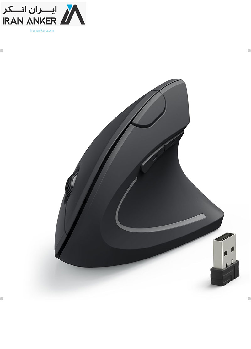 موس بیسیم انکر Anker 2.4G Wireless Vertical Ergonomic Optical Mouse مدل A7852