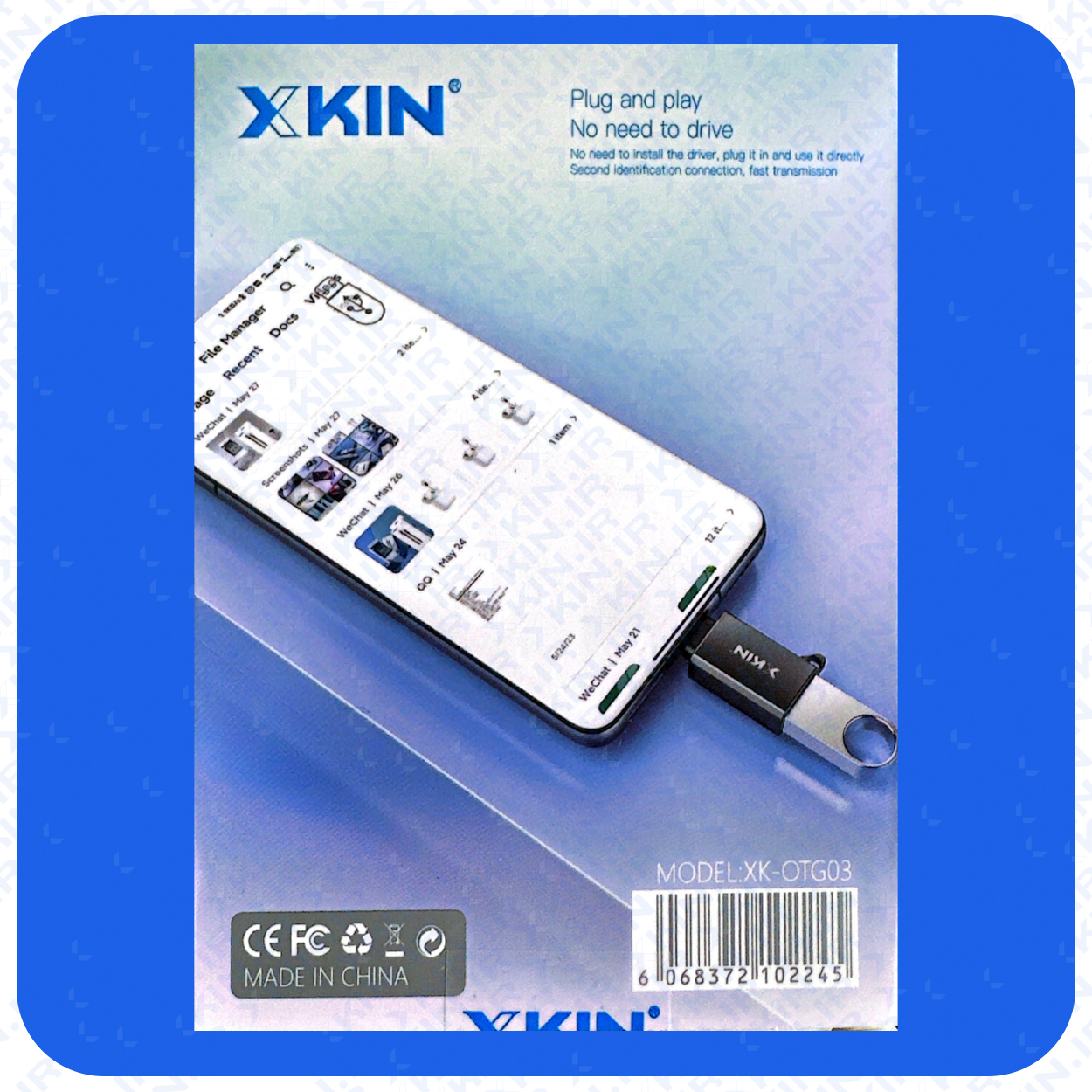 مبدل OTG تبدیل USB به Type-C مدل X KIN XK-OTG03 — تصویر ۳