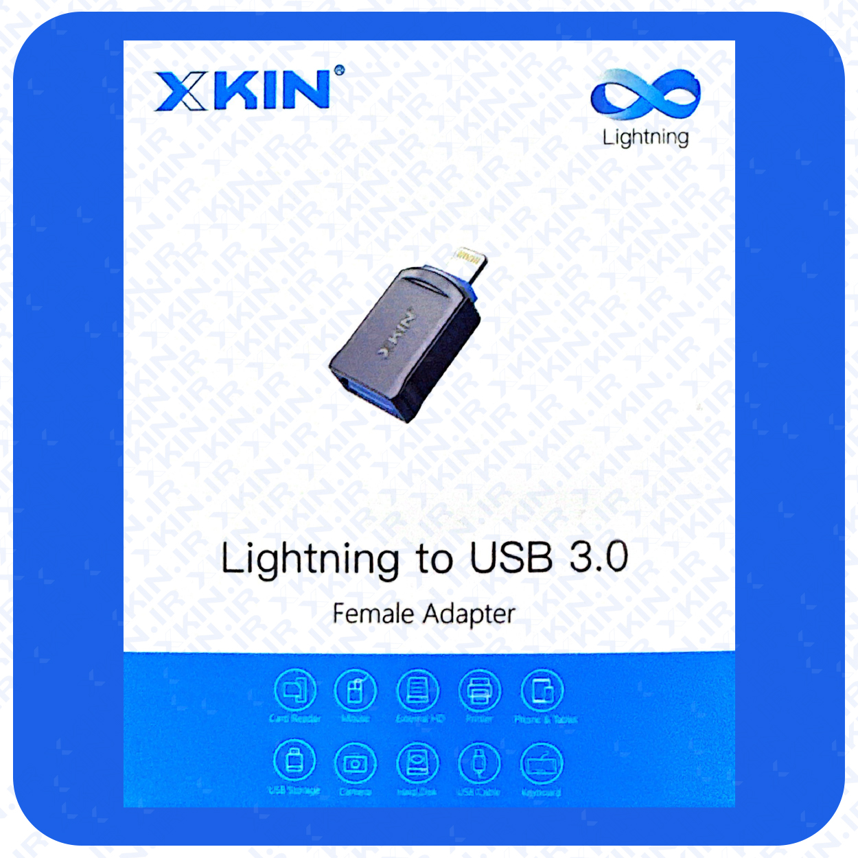 مبدل OTG تبدیل USB به لایتنینگ X KIN مدل XK-OTG01 — تصویر ۲