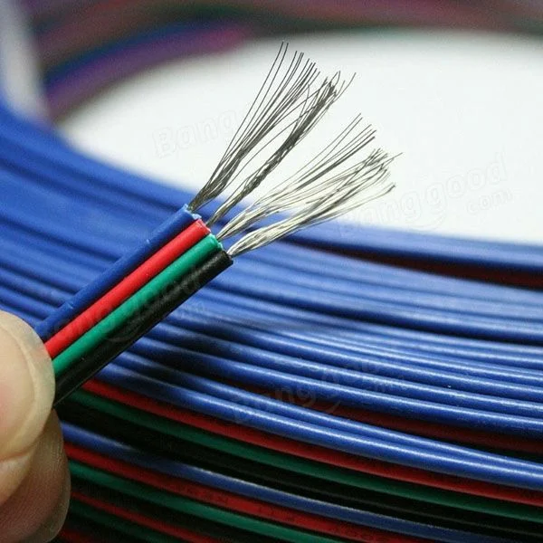 کابل ۴ رشته فلت RGB قلع اندود