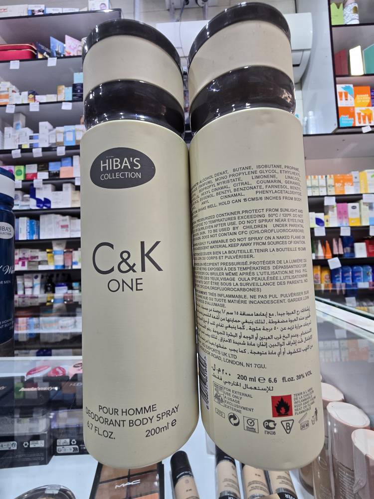 اسپری لباس و بدن هیباس مدل C&K one 200ml اصلی 24 ساعته به شرط اصالت | اورجینال