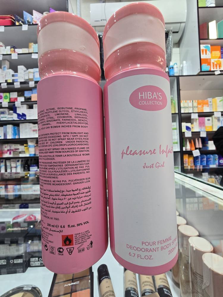 اسپری لباس و بدن هیباس مدل Pleasure Infact Just Girl 200ml اصلی 24 ساعته به شرط اصالت | اورجینال