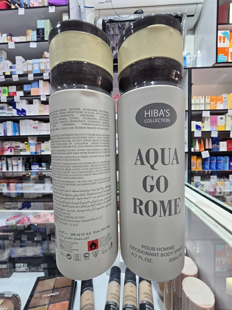 اسپری لباس و بدن هیباس مدل Aqua Go Rome 200ml اصلی 24 ساعته به شرط اصالت | اورجینال