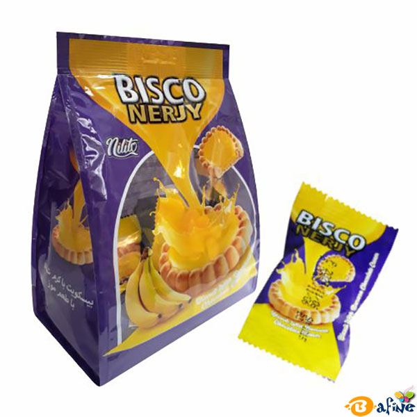 بیسکویت کرم شکلاتی بیسکونرژی نیلیتو طعم موز