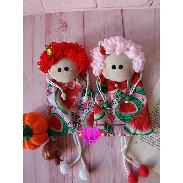 کیسه عروسکی پارچه ای طرح هندوانه