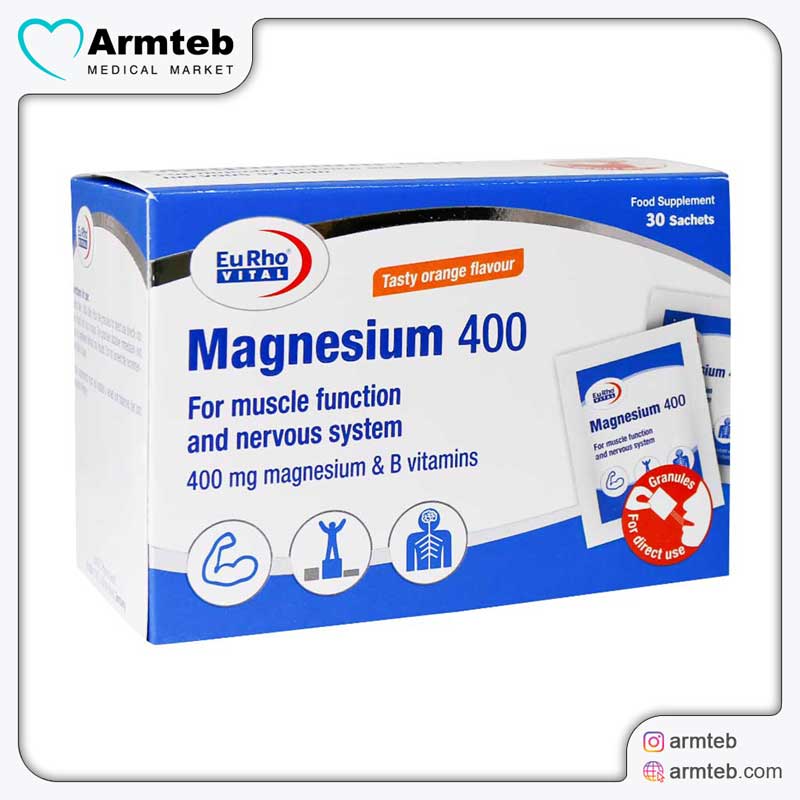 ساشه منیزیم 400 یوروویتال 30 عدد