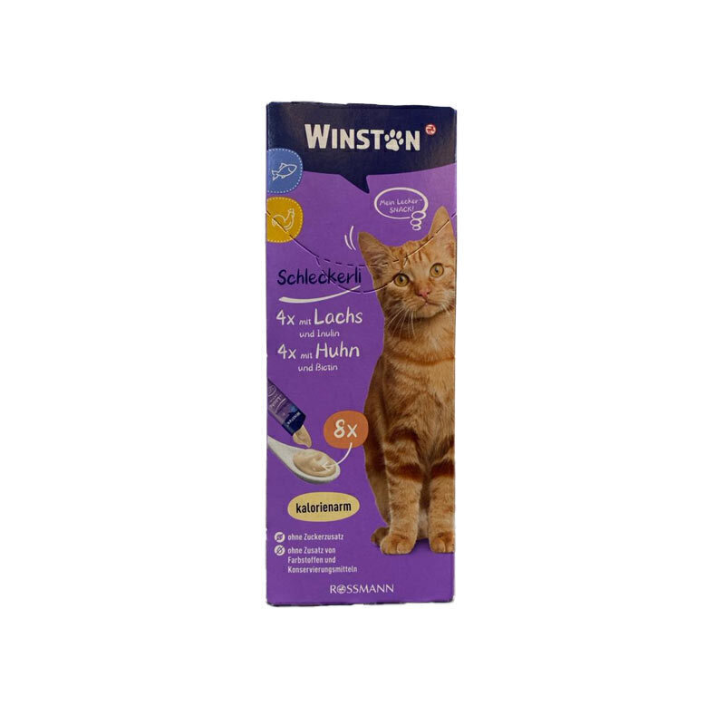 بستنی گربه وینستون مدل مرغ و ماهی بسته 8 عددی
