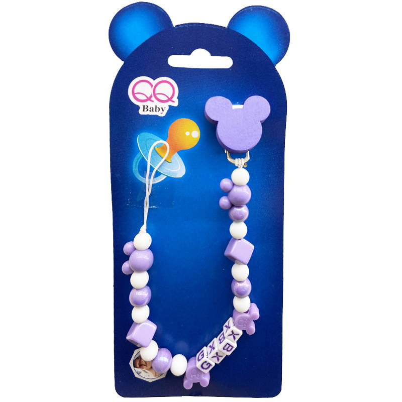 زنجیر پستانک مرواریدی طرح میکی QQ Baby